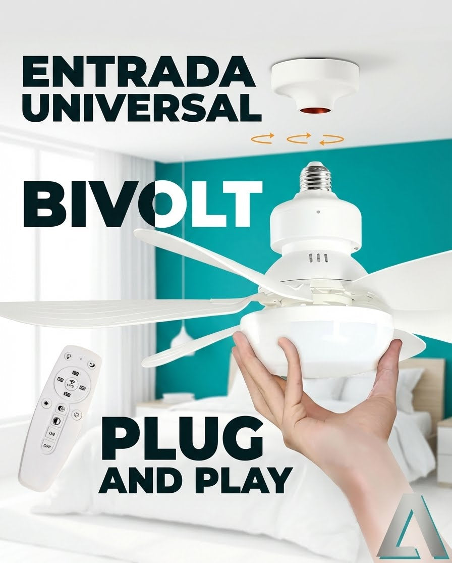 Ventilador Luminária Led 80W