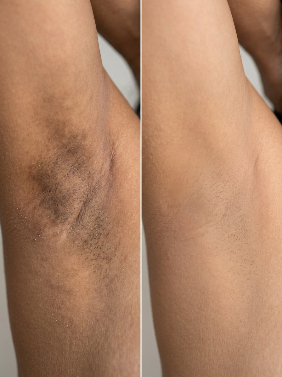 Antes e depois braço