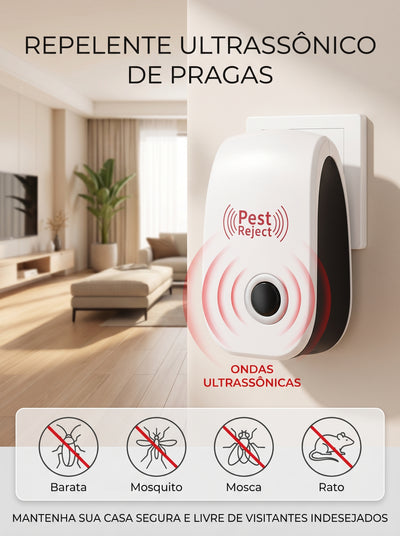 Repelente Eletrônico Ultrassônico de Pragas - UltraGuard