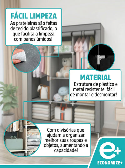 Guarda-Roupa Dobrável Organizador